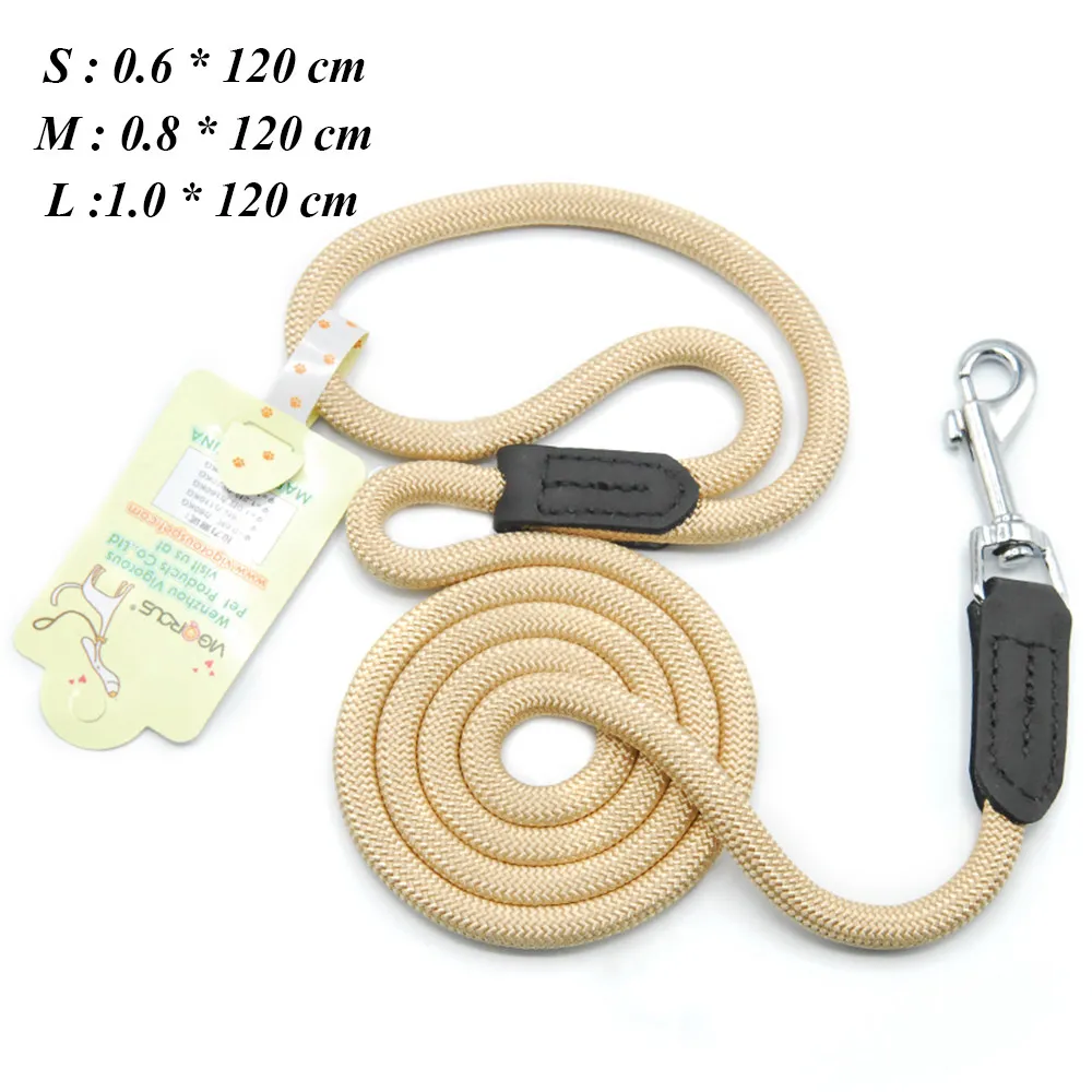 Dog Leashes For Small Dogs Collar Nylon Puppy Leash Collar Dog Leash For Large Dogs Basic Leashes Solid Rope (1)