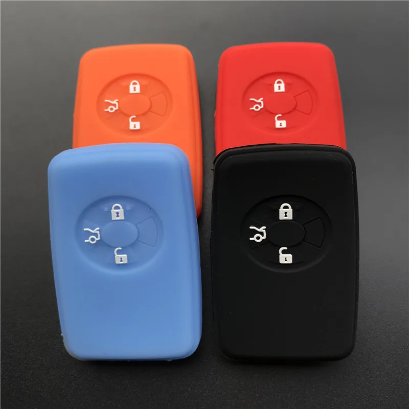 

ZAD Silicone Car Key FOB cover Case for Toyota Corolla Yaris Mark X Hilux Vitz Rav4 Aqua Camry auris 3button rubber key holder