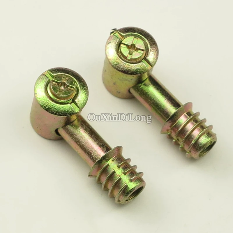 100Sets 4 in 1 Furniture Connecting M8 Nuts & Bolts Sets Cam Connector Fitting Assembly Wardrobe