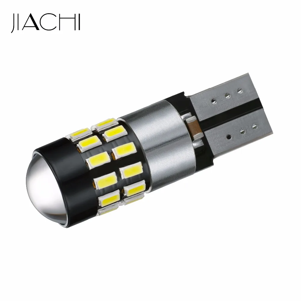 JIACHI 2 шт T10 светодиодный светильник CANBUS без OBC 194 168 W5W 3014 30 SMD полярности белый 12 24V