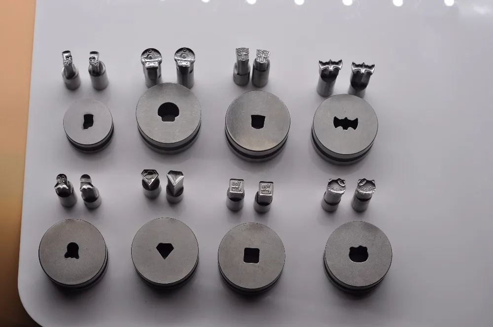 3D die molds 8 sets Punching die mold Set Stamp tablet pills press