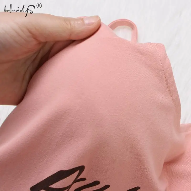 Розовый с буквенным принтом женский короткий пижамный комплект сексуальный Cami+ шорты с рюшами, костюм для сна, милый летний женский Пижамный костюм, домашняя одежда