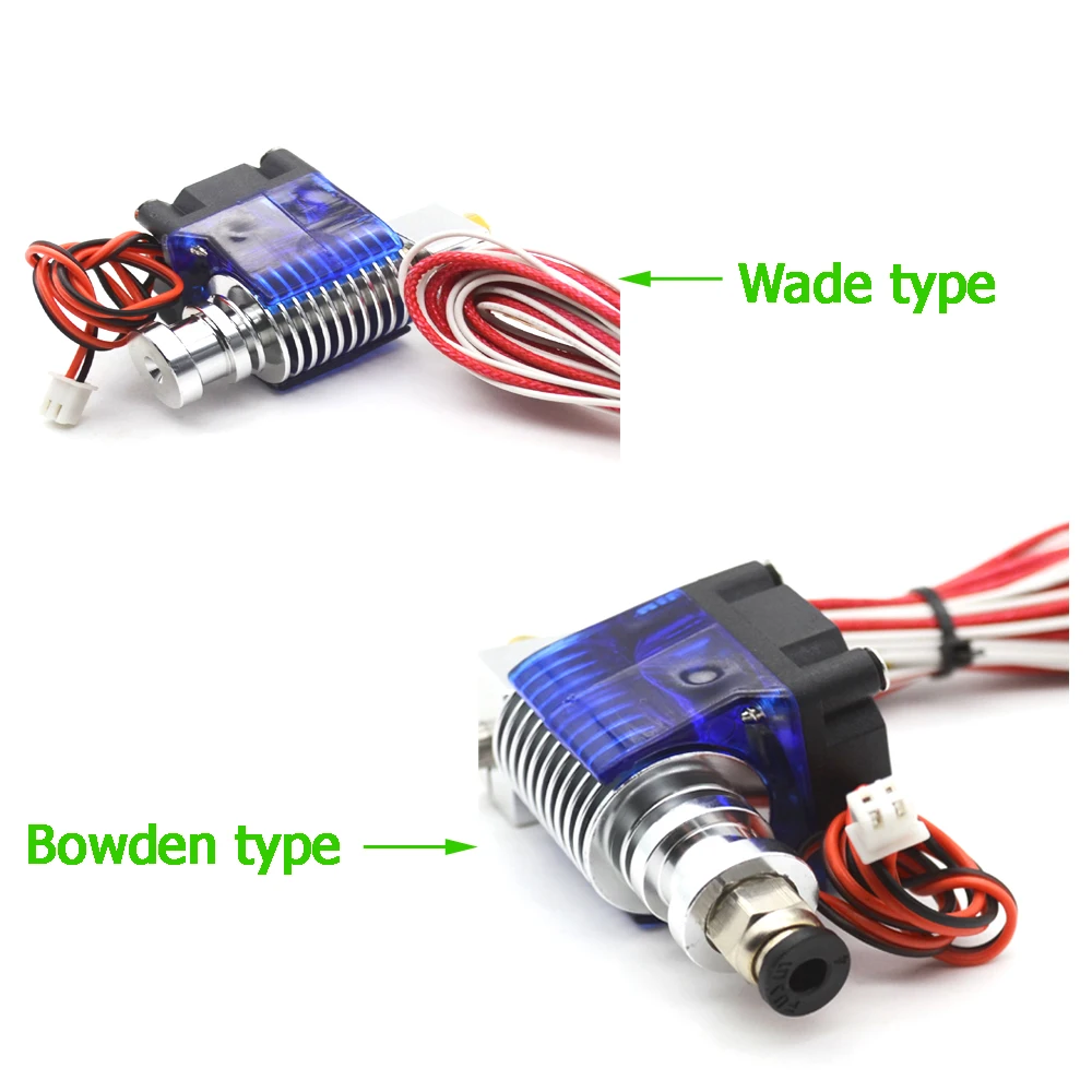 Последняя v6 J-головки версия цельнометаллический hotend Уэйд или Боуден голова экструдера с вентилятором охлаждения нагревателем и термистором для 1.75/ 3.0 мм 3D-принтеры Запчасти 3d принтер экструдер