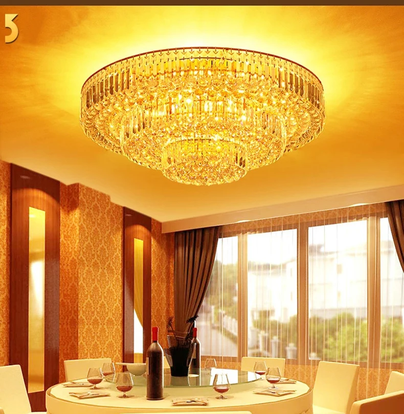 Us 261 33 34 Off Luxus Hotel Kristall Lampe Lobby Decke Kronleuchter Goldene Kristall Leuchte Europa Kristall Hotel Lobby Lampe In Deckenleuchten