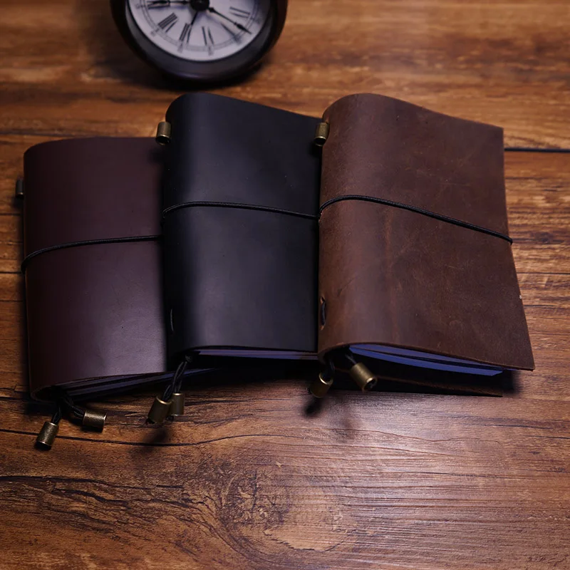 Дорожный журнал блокнот ручной работы с обложкой из натуральной кожи книжки