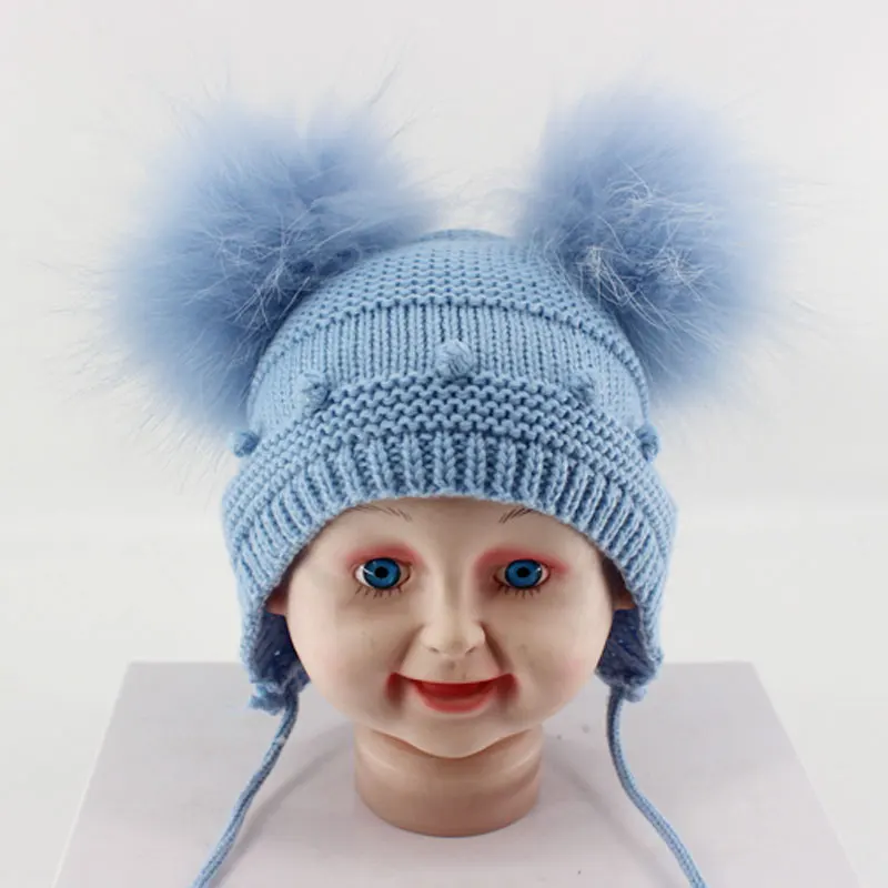 

Lovely Baby 1-12 Months PomPom Caps and Hats Bobble Dot Boys And Girls Beanie