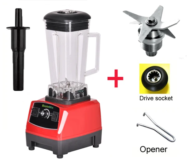 Red bladedrivetool 3HP 2200W без добавления бисфенола А 2L heavy duty Коммерческая профессиональная блендер миксер соковыжималка кухонный комбайн - Цвет: Red bladedrivetool