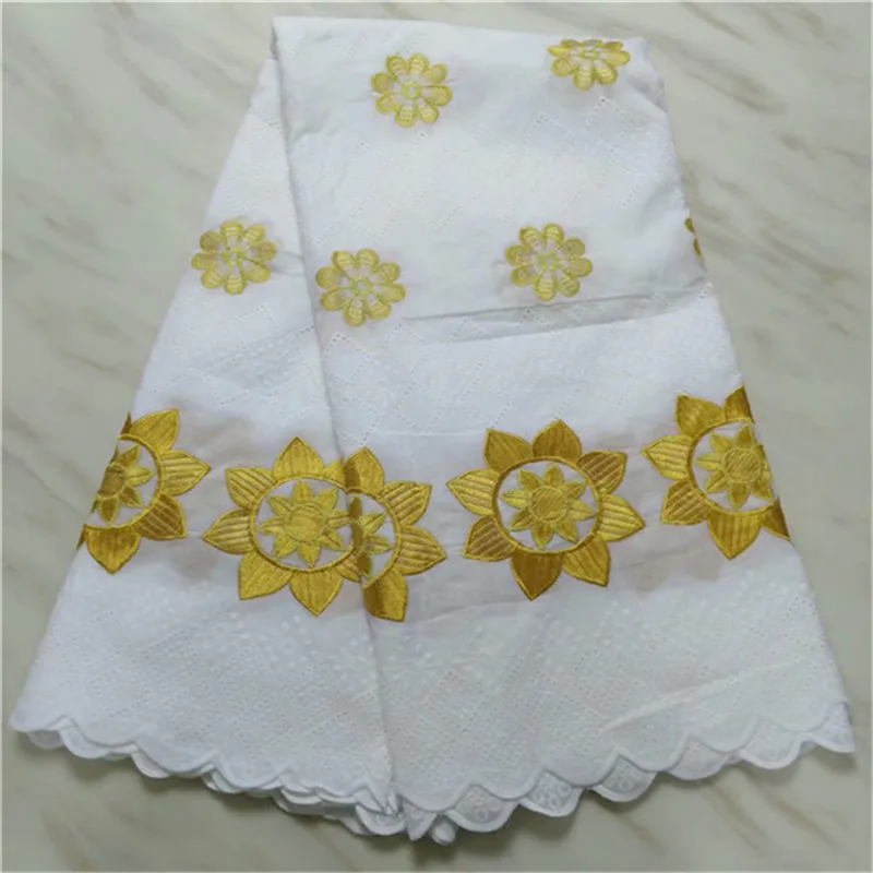 

White African Dry Lace Fabric 2019 New High Quality Lace Swiss Voile Lace In Switzerland Cotton African Lace For Women Dresses