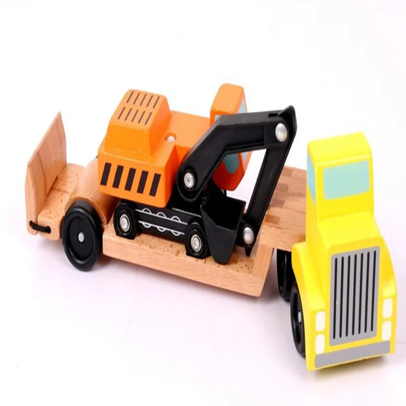 

New Wooden Baby Toys Simulated Engineering Vehicle