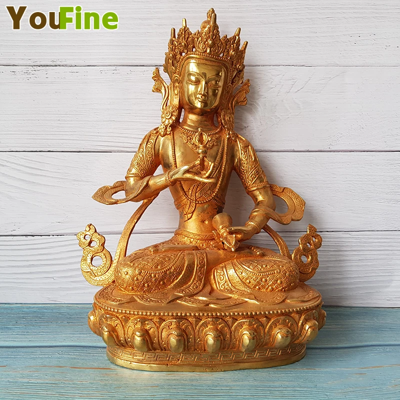 

Bronze Vajrasattva Buddha statue primordial Buddha of all Mandalas lost wax handmade casting crafts temple