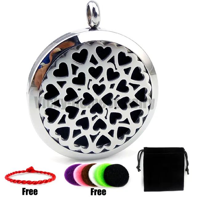 New Arrivals Round Silver Full Love(30mm) Essential Oils Diffuser