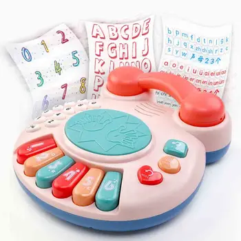

Multi-function Baby Electronic Puzzle Early Education Story Machine Music Hand Drums Piano Frog Children's Simulation Phone Toy