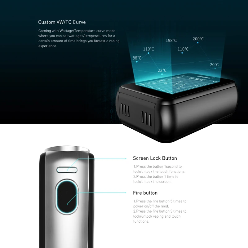Smoant Charon TS 218 Touch Screen Box Mod 218w electronic cigarette vape mod (17)
