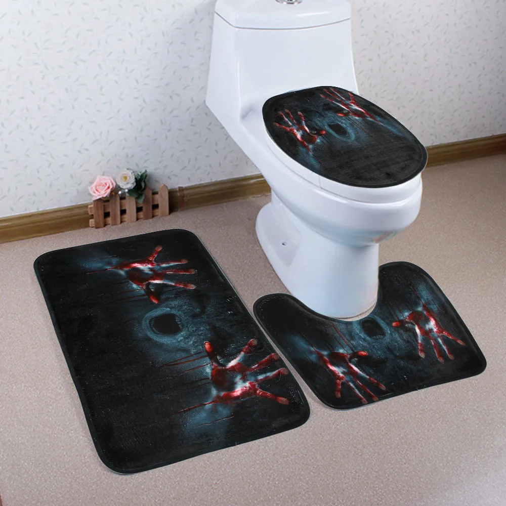 Buy New 3 pieces/set creative Carpet Toilet Mat for Three Sets of Bath Mat from