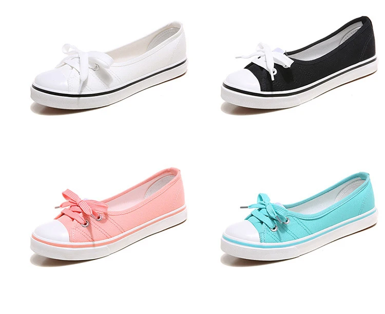 New Shallow flat women sneakers comfortable summer casual canvas shoes Breathable black Slip-on Vulcanize Shoes female NBT999 1