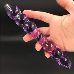 Пурпурное стекло анальный Анальная пробка моделирование сексуальная игрушка-Пенис взрослые продукты для женщин мужчин Анальная пробка