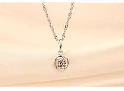 S925 ожерелье стерлингового серебра Циркон Простой женское ожерелье аксессуары CG05