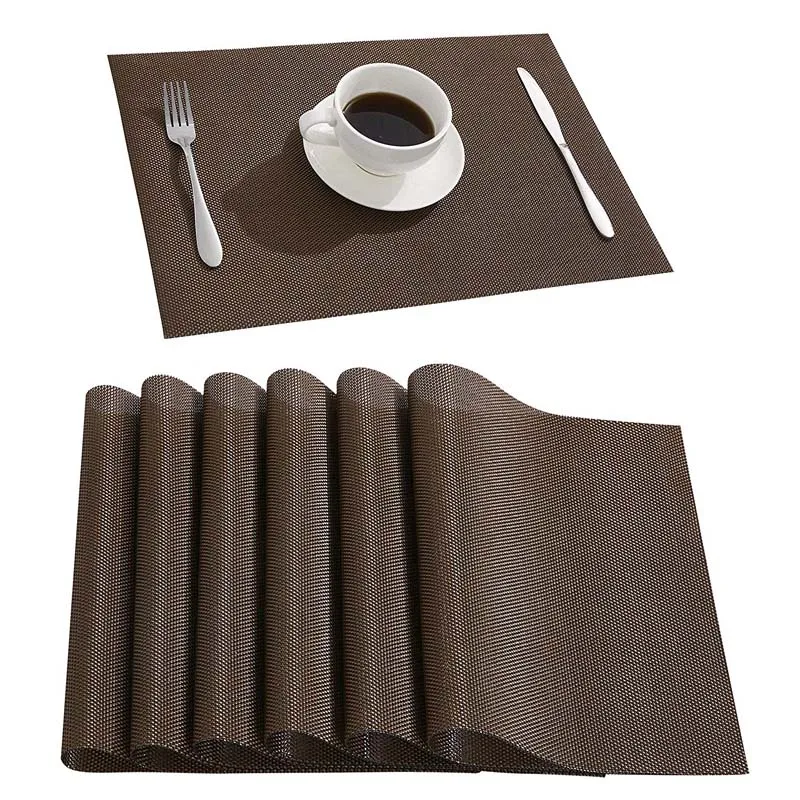 

Placemats Heat-Resistant Kitchen Dinning Table Mats Waterproof Stain Resistant Anti-Skid Washable PVC Table Mats 1PC