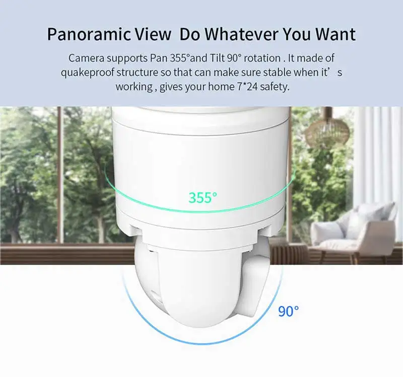 Открытый Водонепроницаемый 1080 P CCTV IP Камера Wi Fi Камеры скрытого видеонаблюдения мини-ptz-камера цвет ночное видение уход за кожей лица