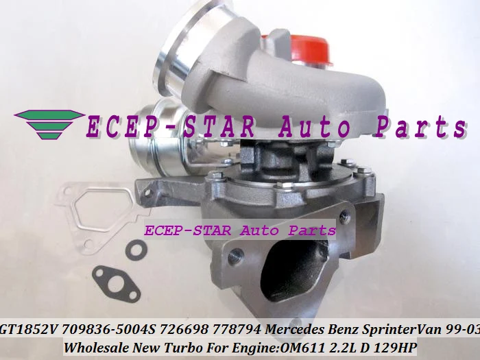 GT1852V 709836-5004S 709836-000431 709836 726698 778794 Turbocharger For Mercedes benz Sprinter Van 1999-2003 OM611 2.2L 141HP (1)