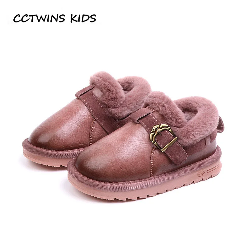 

CCTWINS KIDS 2018 Winter Children Pu Leather Ankle Boot Baby Boy Brand Snow Boot Girl Fashion Warm Black Shoe CS1588