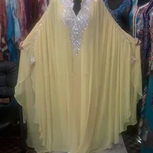 Modabelle желтое арабское вечернее платье размера плюс Abendkleider Lange Kristall с v-образным вырезом шифоновое длинное мусульманское вечернее платье с длинным рукавом
