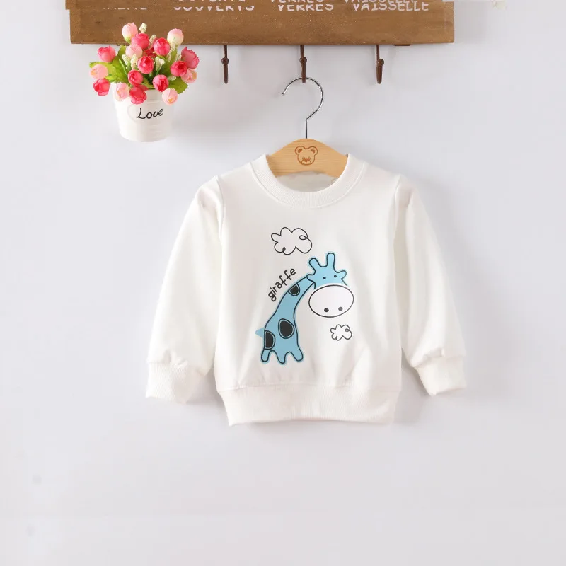 

Baby girls boy sweatshirts Infant jackets Children clothing long sleeve Pink Yellow White Red giraffe pattern freeshipping