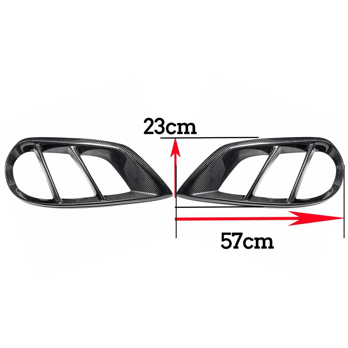 Parachoques delantero de ventilación de aire parrilla Luz de niebla cubierta de fibra de carbono ajuste para Mercedes para Benz W205 C43 para AMG 2015 -2018 piezas exteriores