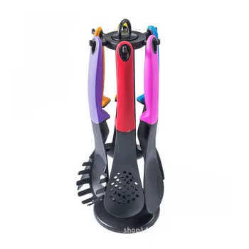 

6pcs/set Nylon Cooking Tool Set Nonstick Slotted Turner Skimmer Ladle Spoon Spaghetti Server HeatResistant Kitchen Tool