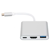 USB 3,1 type C к USB-C концентратор 4K HDMI USB 3,0 многопортовый конвертер кабель адаптер 3 в 1 концентратор для MacBook