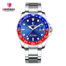 Luxury Brand CHENXI Men Watch Stainless Steel Blue Male Quartz Watch Waterproof Calendar Mix Color Stylish Casual Business Clock natate women business fashion luxury brand chenxi female watch intermetallic gold stainless steel quartz waterproof watch 0140