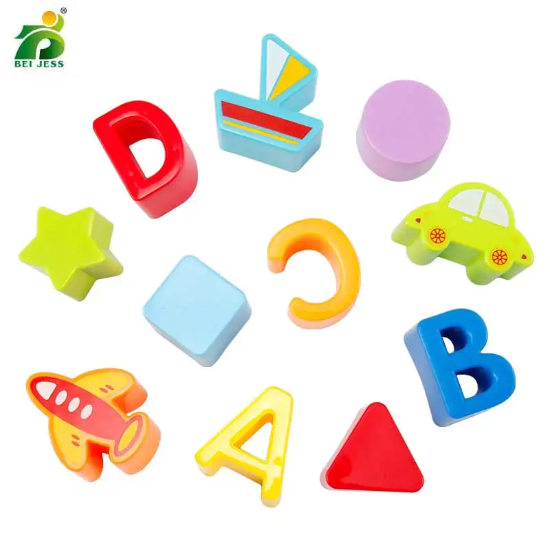 BEI JESS Math Puzzle Plastic Multifunctional Music And Lights Baby Toy Six Geometric Montessori Pattern Educational Gifts