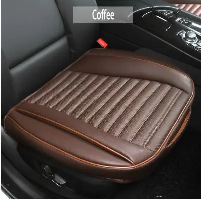 

Car Seat Cushion PU Leather Car Seat Covers No backrest Car All - round Four Seasons Universal Fit Most Car Protector Mat 1 Pcs