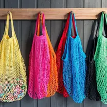 Многоразовые фрукты Shopping строка Бакалея Shopper хлопок сумка плетеная сетка сетчатый мешок Повседневное охраны окружающей среды