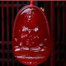 Новое точечное красное ожерелье из агата Tathagata овца обезьяна Будда Кулон овца год участи