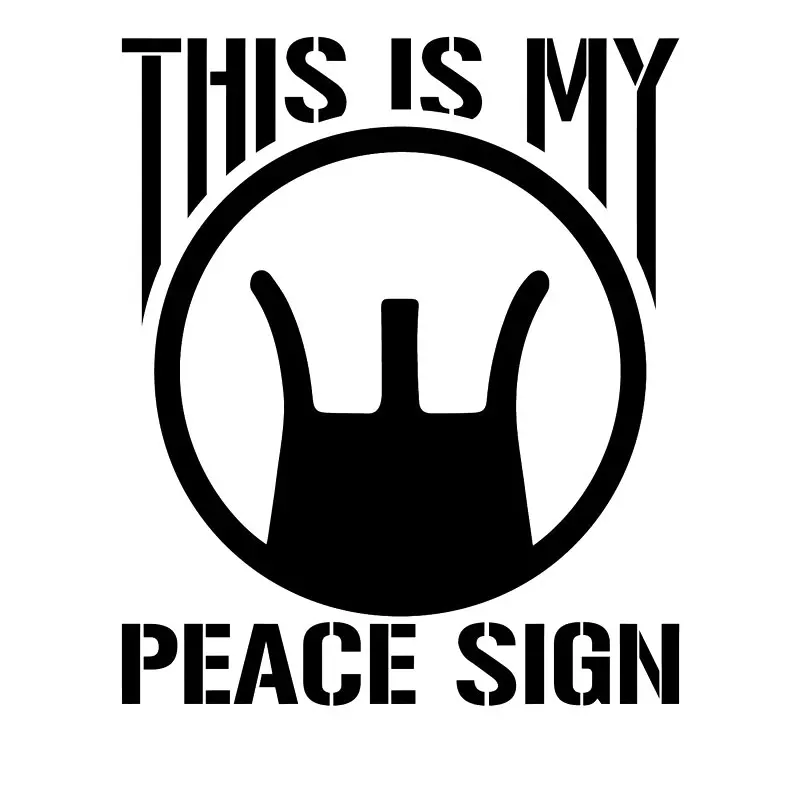 12.8CM*15.2CM This Is My Peace Sign Vinyl Decal Car Sticker Crosshairs