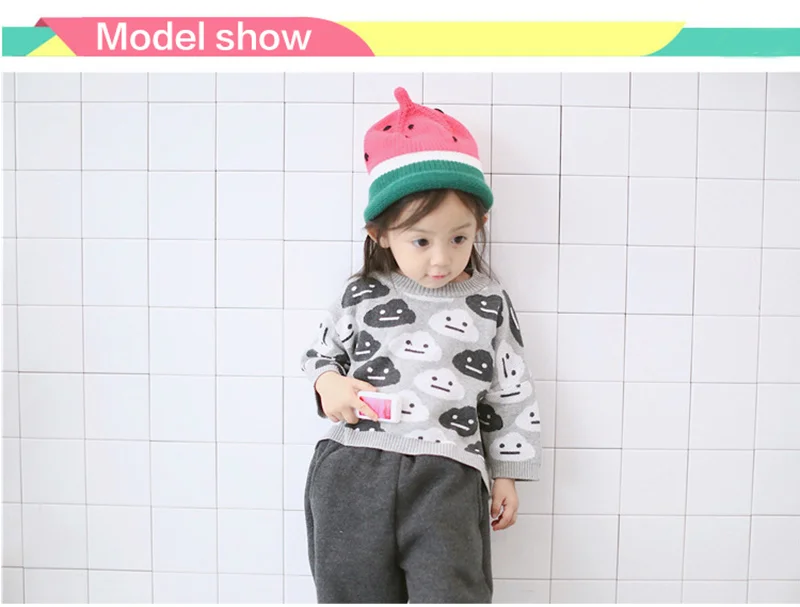 Cute Watemelon Baby Hat Red Yellow Fall Fashion Beanie Hat For Boys Girls Cotton Comfortable Toddler Hat Photography Props 1-3Y (2)