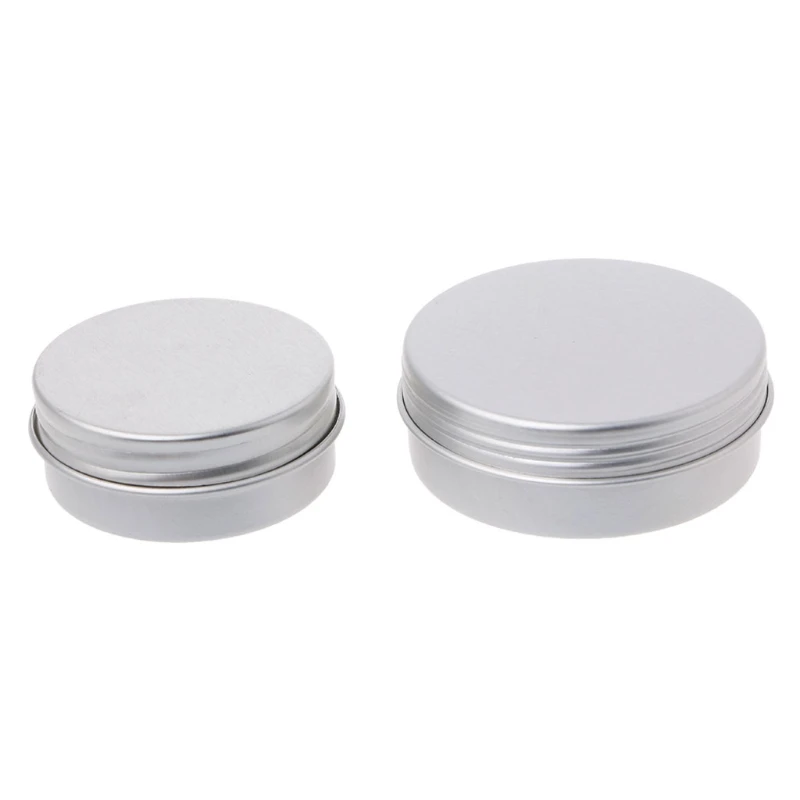 

15/25ml Aluminium Empty Cosmetic Pot x Tin Container Round Box with Lid Craft