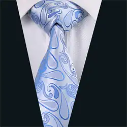 Dh-1157 Для мужчин S галстук синий Пейсли галстук шелк жаккард Галстуки для Для мужчин Бизнес Свадебная нарядная одежда, Бесплатная доставка