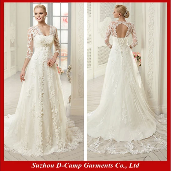 Free Shipping Wd 1483 Keyhole Y Long Sleeve Lace Wedding Dresses Free Shipping Wd 1483 Keyhole Y Long Sleeve Lace Wedding Dresses Empire Waist Maternity