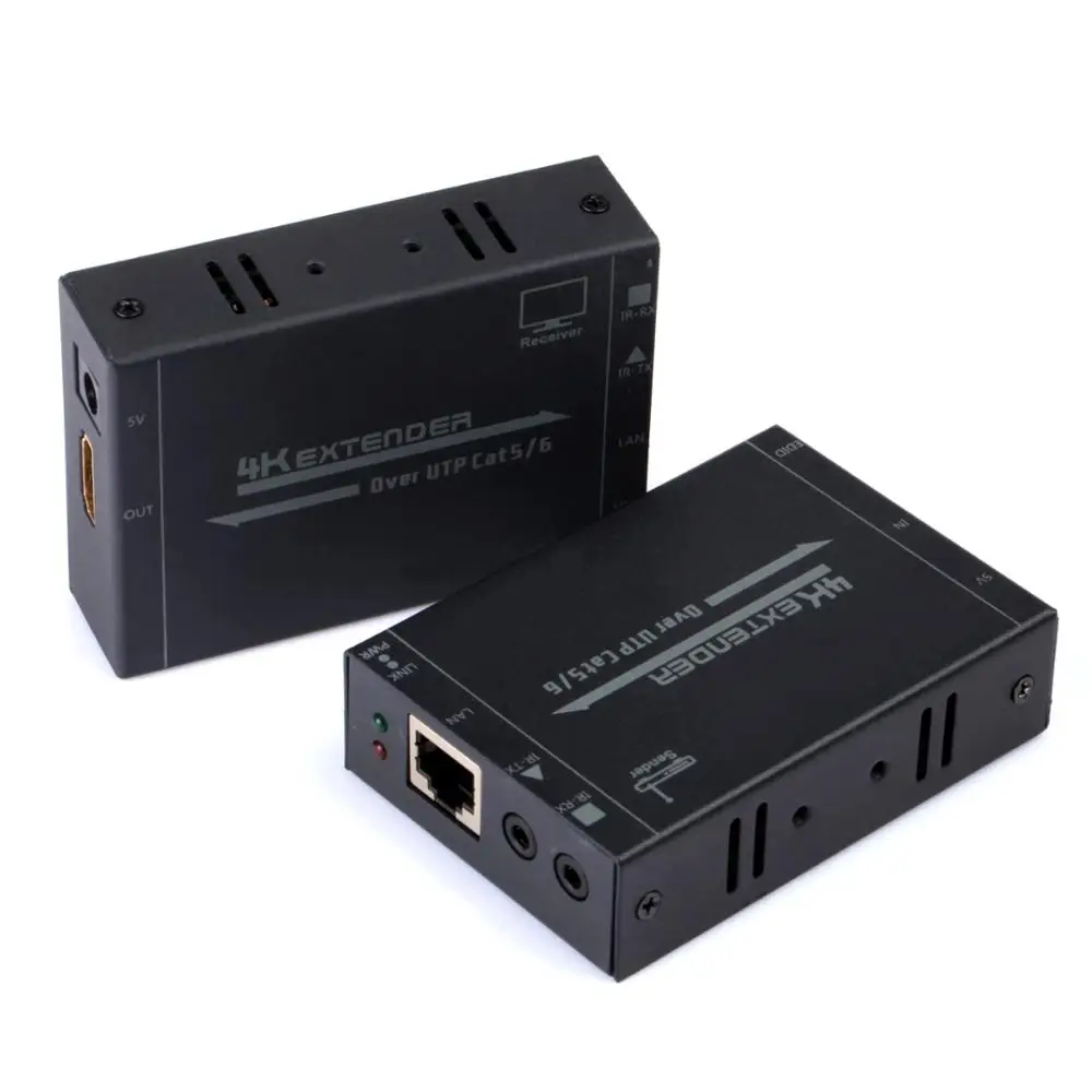 TreasLin 4 К HDMI удлинитель по UTP Cat6 Cat6e Cat7 сетевой кабель до 50 м * 2K @ 30 Гц передатчик