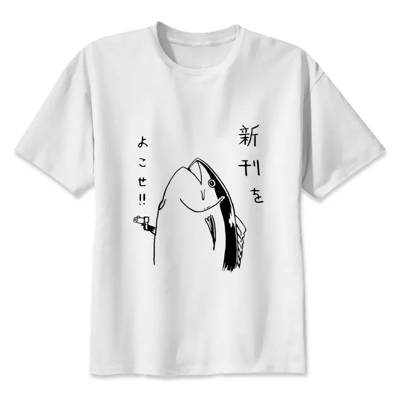

fish clothes T shirt men white t-shirt boy tshirt anime t-shirt clothes male color tees MR2415