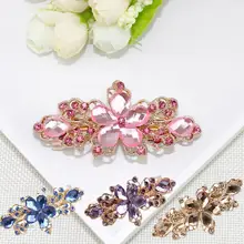 Новая мода Женская бижутерия с прозрачными стразами цветок заколка для волос