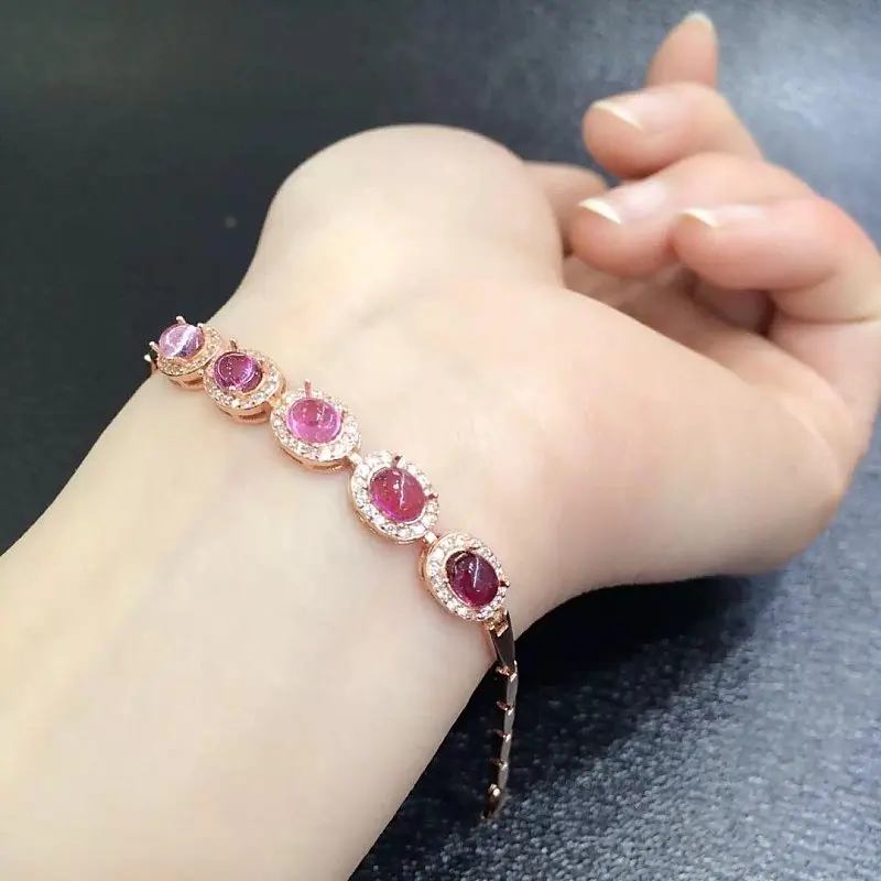 

2017 New Qi Xuan_Tourmaline Stone Luxury Bracelets_Rose Gold Color Fashion Tourmaline Bracelets_Manufacturer Directly Sales