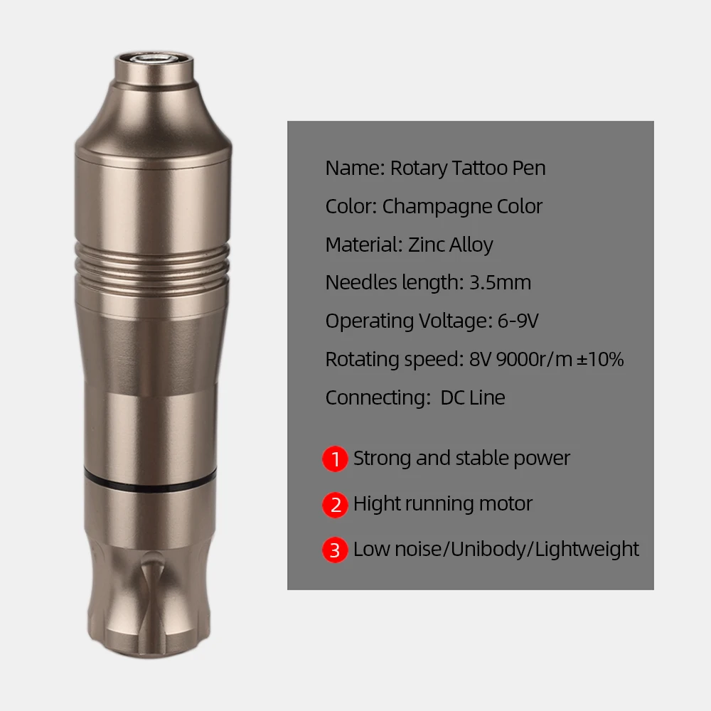 Preise Tattoo Rotary Stift Permanent Make Up Tattoo Maschinen Starke Ruhigen Motor DC Power Kabel Liefern Guns Maschine Tätowierer Körper Kunst