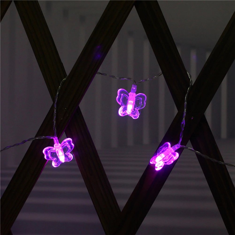 Бабочка свет шнура 1,5 м-10 м, 10L/20L/40L/96L, 3AA/31 V США/EU комнаты Weding вечерние стены украшения на окна для дома детская Ночная лампа