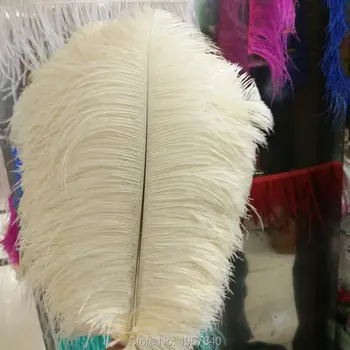 

Wholesale beautiful ivory white ostrich feathers 100 pieces 16-18 inch / 40-45 cm free shipping