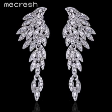 Mecresh 4 Colors Eagle Crystal Bridal Drop Long font b Earrings b font with Stones for