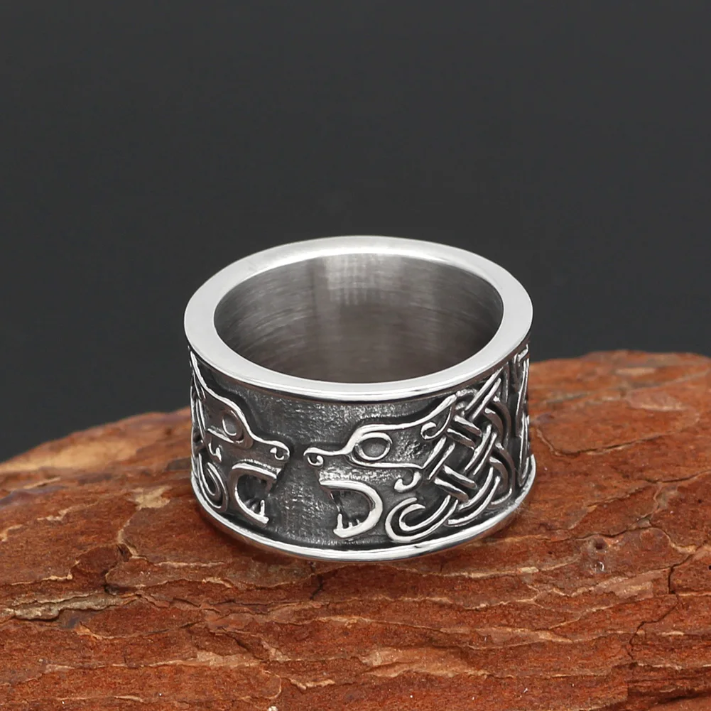 Скандинавский Викинг из нержавеющей стали медвежьи амулет с узелком кольцо кельтский узел кольцо