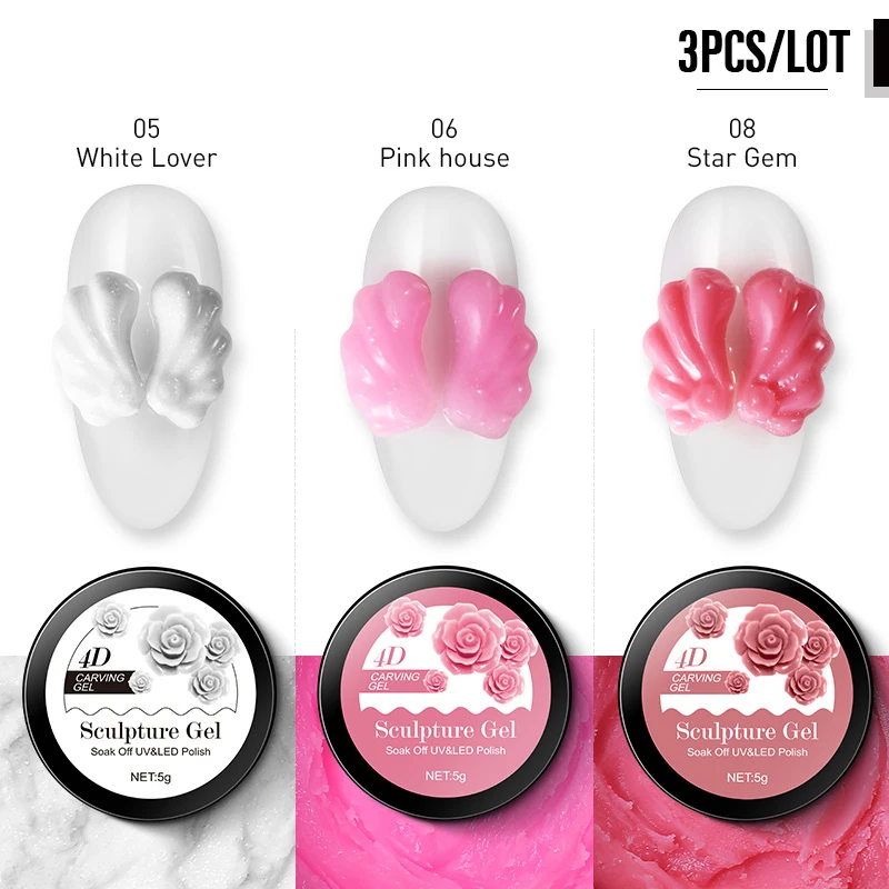 

Modelones Craved Pattern Led Nail Gel Polish Soak Off UV Hybrid Nail Varnish Gel Long Lasting DIY Pattern Led Gel Polish Set